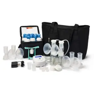 Ameda Mya Joy Double Electric Breast Pump with Tote Bag, Cooler and Manual Pump