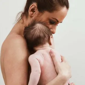 Mother holding a child
